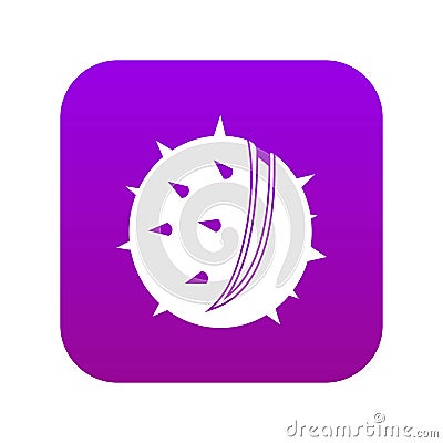 Chestnut icon digital purple Vector Illustration