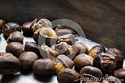 Chestnuts roasted Stock Photo