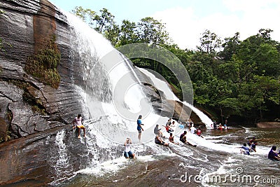 'Chet Si' Waterfall Bungkan thailand Editorial Stock Photo