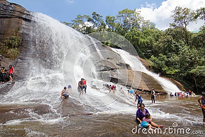 'Chet Si' Waterfall Bungkan thailand Editorial Stock Photo