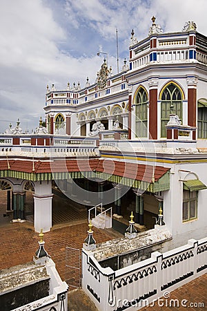 Chettiar Palace in Karaikudi - Tamil Nadu - India Editorial Stock Photo