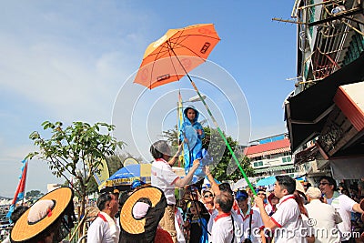 Crowd, tourism, festival, tree, recreation, fun, leisure Editorial Stock Photo