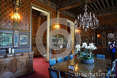 Cheverny Castle Chateau Dining Room Editorial Stock Photo