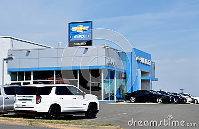 Chevrolet Automobile Dealership in Manassas, VA Editorial Stock Photo