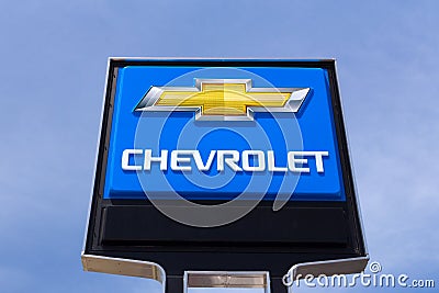 Chevrolet Automobile Dealership Sign Editorial Stock Photo