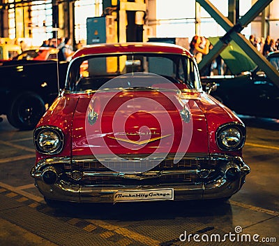 1957 chevrolet bel air retro cars of the old sample Editorial Stock Photo