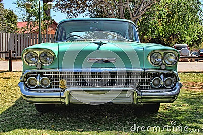 1958 Chevrolet Biscayne 4 Door front view Editorial Stock Photo