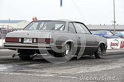 Chevrolet drag car on the track Editorial Stock Photo