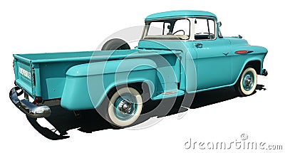 1957 Chevrolet 3100 Pickup over white background Editorial Stock Photo