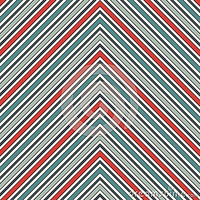 Chevron abstract background. Retro seamless pattern with classic geometric ornament. Zigzag horizontal lines wallpaper. Vector Illustration