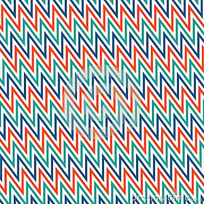 Chevron diagonal stripes background. Seamless pattern with classic geometric ornament. Bright zigzag lines wallpaper. Vector Illustration