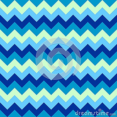 Chevron pattern seamless vector arrows geometric design colorful aqua light dark naval blue nautical Vector Illustration