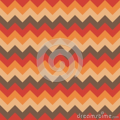 Chevron pattern seamless vector arrows geometric design colorful beige orange yellow brown pastel retro vintage Vector Illustration