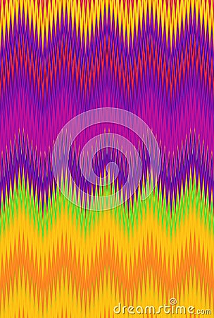Chevron psychedelic multicolored colorful zigzag wave pattern abstract art background trends Stock Photo