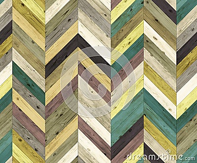 Chevron random color natural parquet seamless floor texture Stock Photo