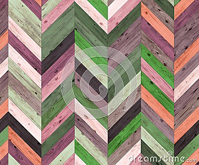 Chevron random color natural parquet seamless floor texture Stock Photo