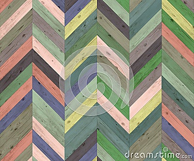 Chevron random color natural parquet seamless floor texture Stock Photo