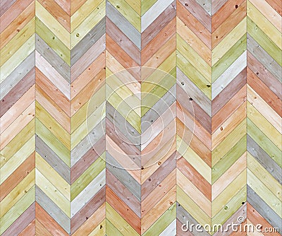 Chevron random colors parquet seamless floor texture Stock Photo