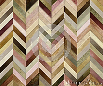 Chevron random colors parquet seamless floor texture Stock Photo