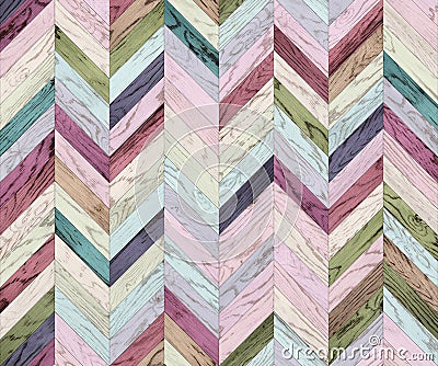 Chevron random colors parquet seamless floor texture Stock Photo