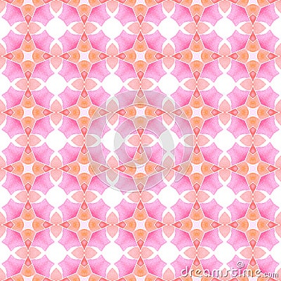 Chevron watercolor pattern. Orange tempting Stock Photo