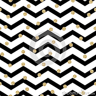 Chevron zigzag black and white seamless pattern Vector Illustration