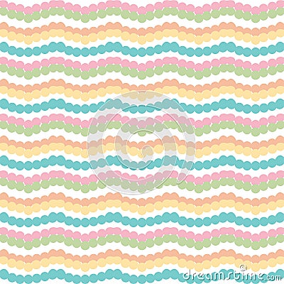 Chevron zigzag colorful horizontal stripes on white background Vector Illustration