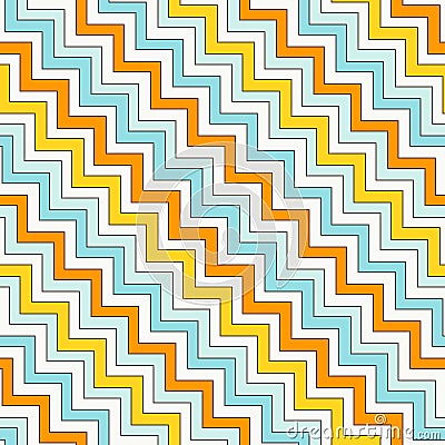 Chevron zigzag diagonal lines seamless pattern. Striped abstract background with classic geometric ornament. Vector Illustration