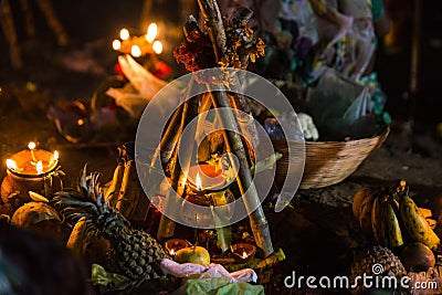 Chhat puja tradition Editorial Stock Photo