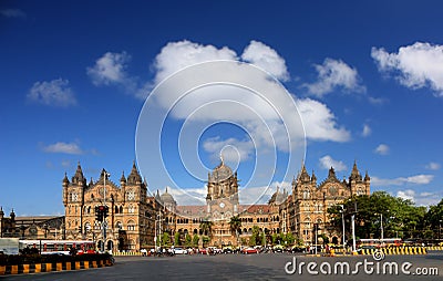 Chhatrapati Shivaji Terminus Stock Photo