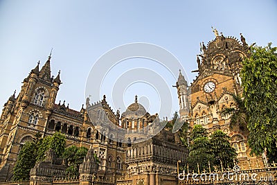 Chhatrapati Shivaji Terminus at Mumbai, India. Stock Photo