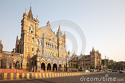 Chhatrapati Shivaji Terminus Railway Station Editorial Stock Photo