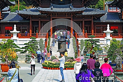 Chi lin buddhist nunnery in hong kong Editorial Stock Photo