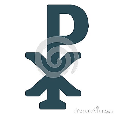 Chi Rho Isolated Vector Icon which can easily modify or edit Vector Illustration