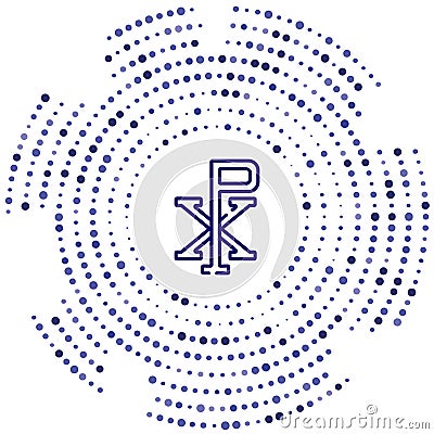 chi rho vector icon. chi rho editable stroke. chi rho linear symbol for use on web and mobile apps, logo, print media. Thin line Vector Illustration