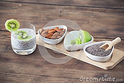 Chia seed pudding Stock Photo