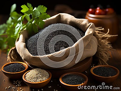 Chia seeds Stock Photo