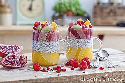 Chia seeds dessert Stock Photo