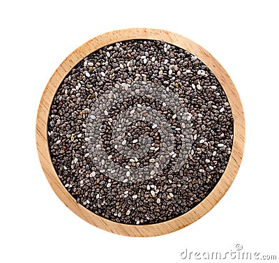 Chia seeds isolated Stock Photo