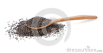 Chia seeds isolated on white Stock Photo