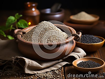 Chia seeds Stock Photo