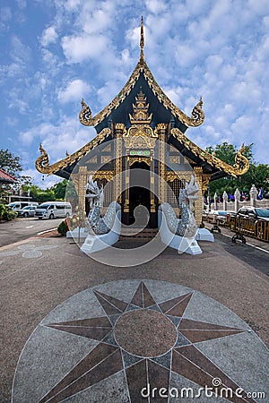 Chiang Mai, Thailand ancient temple Three Kings Monument Square edge Editorial Stock Photo