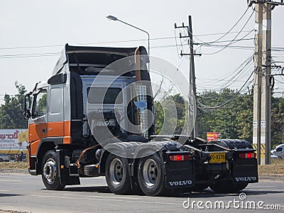 Private Volvo Trailer truck . Editorial Stock Photo