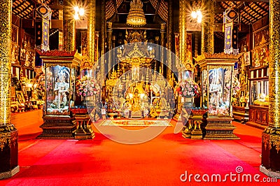 CHIANG MAI, THAILAND - March 29, 2020 : Beautiful vihara of Wat Pa Dara Phirom royal temple Editorial Stock Photo