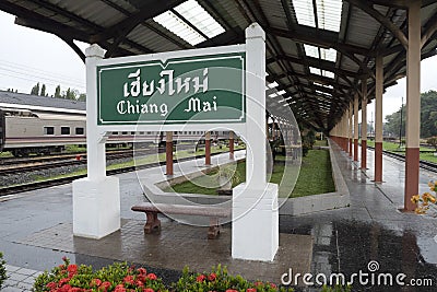 Chiang Mai, Thailand - 9 September, 2022 : Chiang Mai Railway Station to the destination of Bangkok Thailand. Editorial Stock Photo