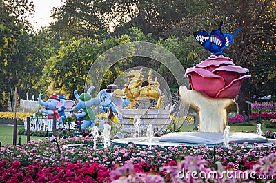 Chiang Rai Flower Festival & music in the park 2015 Editorial Stock Photo