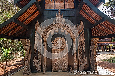 Chiang Rai in northern Thailand Black House Museum Editorial Stock Photo