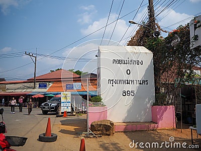 Doi Mae Salong, Yunnanese Village, main attraction in the province of Chiang Rai, Editorial Stock Photo