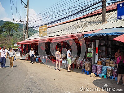 Doi Mae Salong, Yunnanese Village, main attraction in the province of Chiang Rai, Editorial Stock Photo