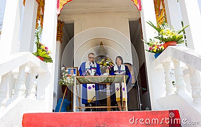 CHIANG RAI, THAILAND - MARCH 2 : Unidentified male and female pastors Editorial Stock Photo